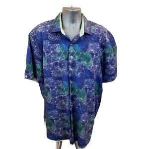 Hammer Made Floral Cotton Button Down Shirt